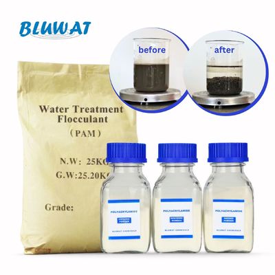 ซื้อ Polyacrylamide การบําบัดน้ํา Flocculant โพลิเมอร์แอนิออนิกแคทีออนิกสําหรับการทําความสะอาดน้ํา การผลิตออนไลน์