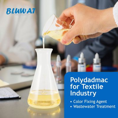 ซื้อ PolyDADMAC สำหรับการบำบัดน้ำเสียสิ่งทอและการตรึงสี | Bluwat Chemicals การผลิตออนไลน์
