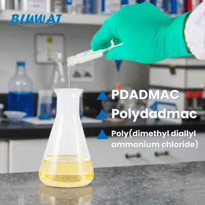 ซื้อ PDADMAC โพลิเมอร์อิเล็กโทรไลต์ประจุบวก เกลือแอมโมเนียมควอเทอร์นารีสำหรับตรึงสีสิ่งทอและการขจัดสีของน้ำเสียจากสีย้อม | Bluwat Chemicals การผลิตออนไลน์