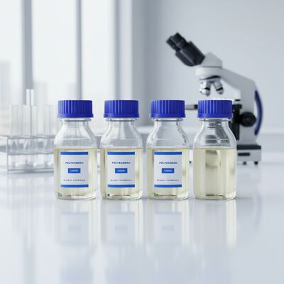 ซื้อ สารแข็งสูง PolyDADMAC DA451 (44~46%) สารประกอบเคทยอนสําหรับการบําบัดน้ําดื่ม การขนส่งที่ประหยัดและการทําความสะอาดน้ําเสียอุตสาหกรรม การผลิตออนไลน์