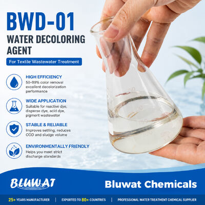 ซื้อ BWD-01 Dicyandiamide Formaldehyde Resin Decolorant สารเคมีสําหรับอุตสาหกรรมผ้า การบําบัดน้ําเสีย การผลิตออนไลน์