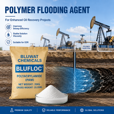 ซื้อ BLUFLOC HA7525 Anionic PAM 20 ถึง 100 Mesh สำหรับการขุดเจาะการควบคุมการสูญเสียของไหลของโคลนในการใช้งานในบ่อน้ำมัน การผลิตออนไลน์