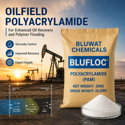 ซื้อ PAM Flocculant น้ำหนักโมเลกุลสูงสำหรับการขุดเจาะการควบคุมของแข็งโคลนและการบำบัดน้ำเสียจากบ่อน้ำมัน การผลิตออนไลน์