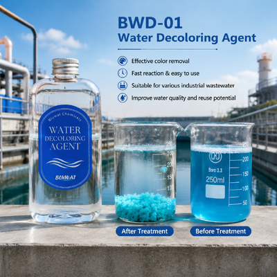 ซื้อ BWD-01 สารกำจัดสีน้ำที่มีปริมาณของแข็ง 55% สำหรับการทำให้ประจุบวกเป็นกลาง ใช้แทนเบนโทไนต์ การผลิตออนไลน์