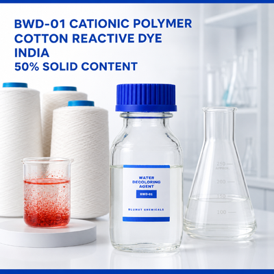 ซื้อ 50% BWD-01 โพลีเมอร์ประจุบวกสำหรับการบำบัดน้ำเสียสีย้อมรีแอคทีฟของฝ้ายในอินเดีย การผลิตออนไลน์