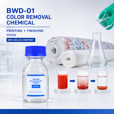 ซื้อ BWD-01 สารเคมีกำจัดสี 50% สำหรับน้ำเสียจากการพิมพ์และตกแต่งสิ่งทอในสเปน การผลิตออนไลน์