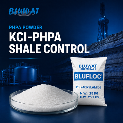 ซื้อ สารเติมแต่งโคลนเจาะชนิดผง KCl-PHPA สำหรับการเจาะหินดินดานที่ไวต่อปฏิกิริยา ด้วยปริมาณของแข็งขั้นต่ำ 89% โคพอลิเมอร์ประจุลบที่ละลายน้ำได้ การผลิตออนไลน์