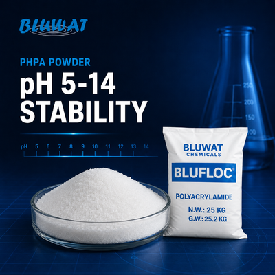ซื้อ ผง PHPA พอลิอะคริลาไมด์ไฮโดรไลซ์บางส่วนสำหรับสารเติมแต่งโคลนเจาะ ช่วง pH ที่มีประสิทธิภาพ 5-14 และปริมาณของแข็งขั้นต่ำ 89% การผลิตออนไลน์