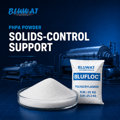 ซื้อ PHPA Powder ขนาด 89% ขั้นต่ํา เนื้อหาแข็ง สําหรับการเจาะอุตสาหกรรมและสนามน้ํามัน เป็นคอพอลิเมอร์อะนิออนที่ละลายในน้ํา การผลิตออนไลน์
