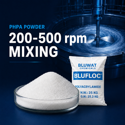 ซื้อ PHPA Powder การผสมที่ 200-500 รอบ / นาทีกับการปรับน้ํา 1 ชั่วโมง การผลิตออนไลน์