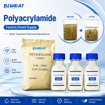 ซื้อ Blufloc Anionic Cationic Nonionic Polyacrylamide Powder For Water Treatment, Mining and Industrial Separation การผลิตออนไลน์