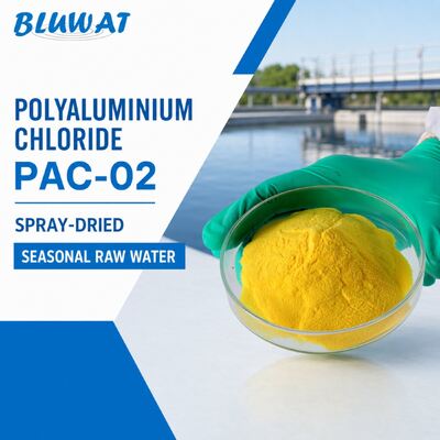 ซื้อ 30% นาที Al2O3 สเปรย์แห้ง 25 กิโลกรัม ถุง PAC-02 Polyaluminium Chloride สําหรับการบําบัดน้ําดิบตามฤดูกาล การผลิตออนไลน์