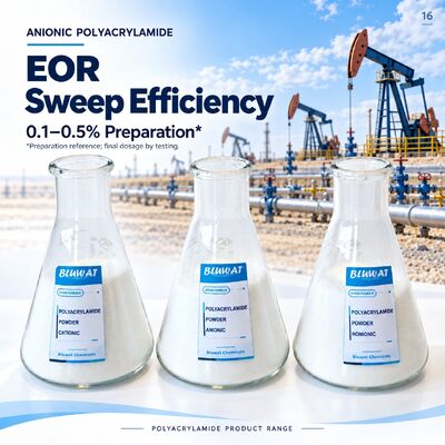 ซื้อ Anionic Polyacrylamide APAM 0.1-0.5% Working Solution for EOR Sweep Efficiency Improvement in 25kg PE Bag การผลิตออนไลน์