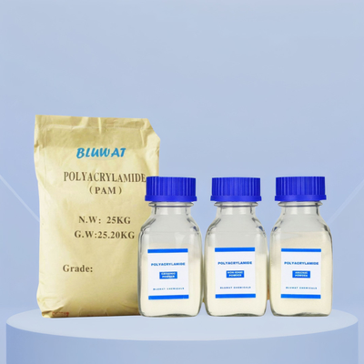 โพลีอะคริลาไมด์ Blufloc สำหรับฮอนดูรัส สารตกตะกอนที่มีประสิทธิภาพสำหรับบำบัดน้ำเสียจากอุตสาหกรรมน้ำตาล การปรับเสถียรภาพของดิน