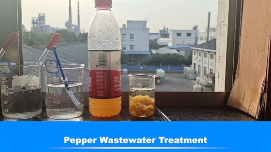 50% กระบวนการผลิตอาหาร Pepper Bluwat Decoloring Agent การบำบัดน้ำเสีย